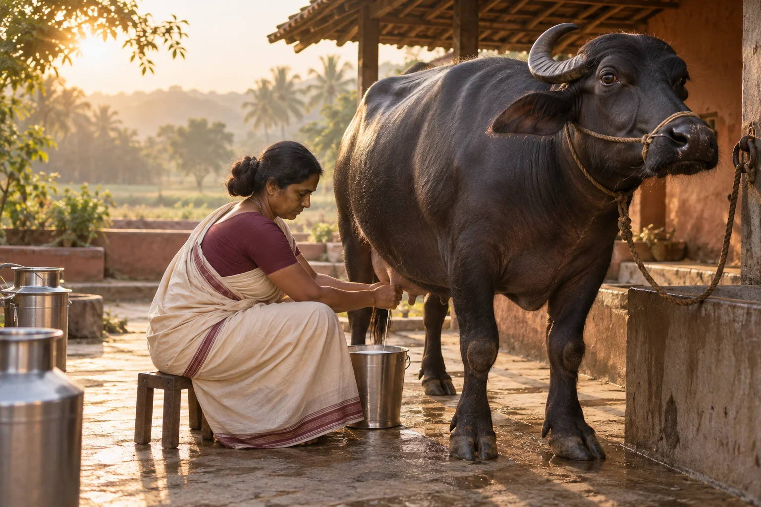 Illustrative dairy story scene, not actual MVF suppliers or customers